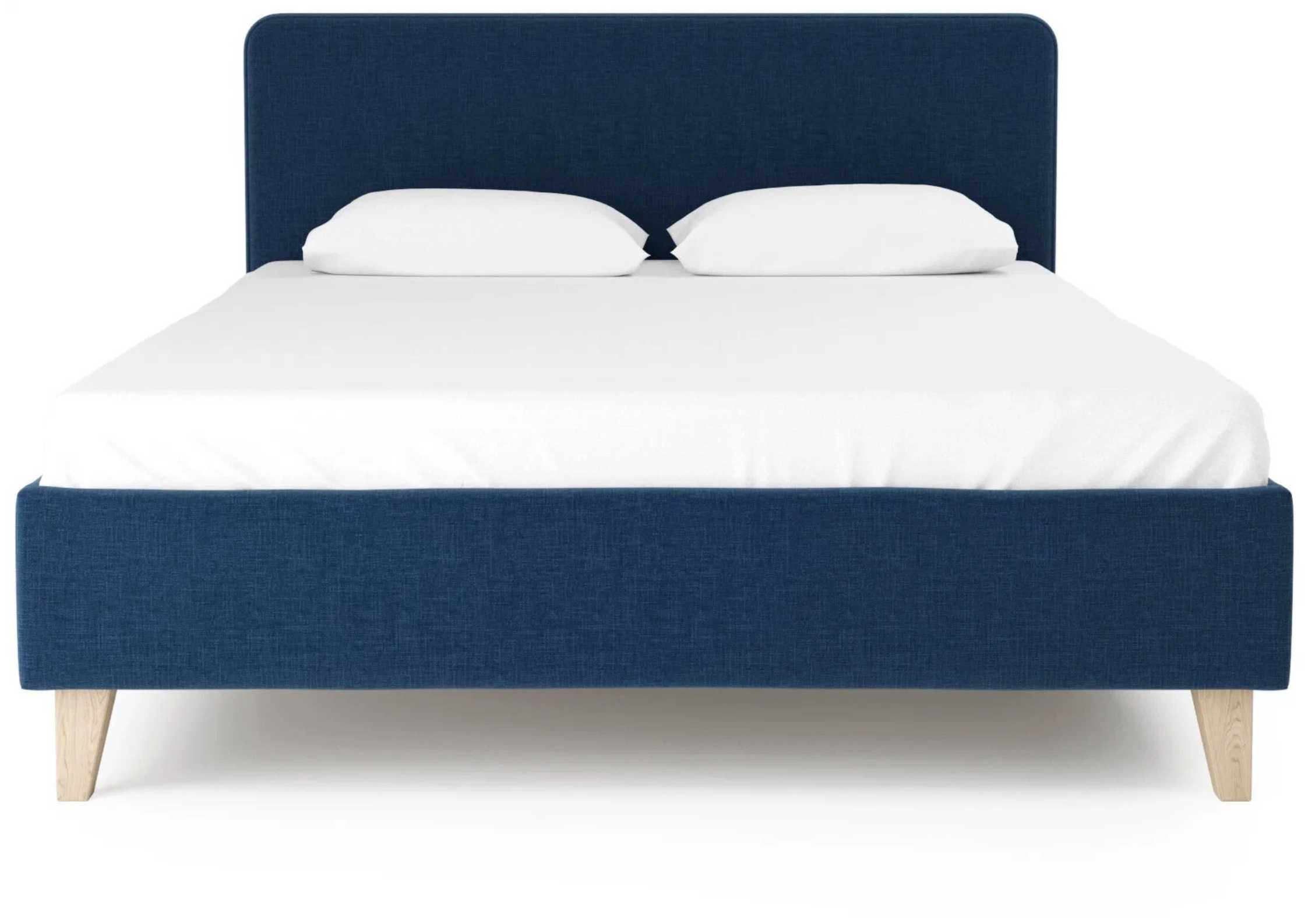 Łóżko tapicerowane z pikowanym zagłówkiem 140x200